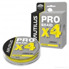 Шнур Nautilus Pro Braid X4 Fluo Yellow d-0.16 8.2кг 18lb 150м